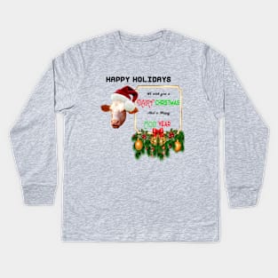 happy holidays Kids Long Sleeve T-Shirt